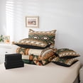 thumbnail image 5 of Feelyou Triangle Aztec Women Bedding Comforter Set 7pcs, Hippie Deer Animal Queen Bedding Sets, Western Cowgirl Cowboy Reversible Queen Sheet Sets, Luxury Bedroom Decor, 5 of 7