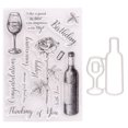 thumbnail image 2 of Cuadros Decorativos Sello de silicona para copas de vino tinto, troqueles de corte de papel para álbum de recortes, herramienta para álbum Tmvgtek embutido en tela, 2 of 9