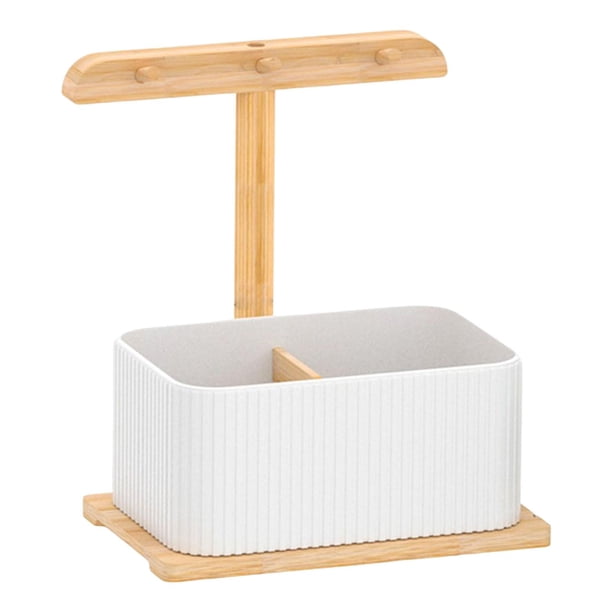 Caja de almacenamiento de entrada, organizador de llaves, decoración creativa para el hogar, joyas Blanco