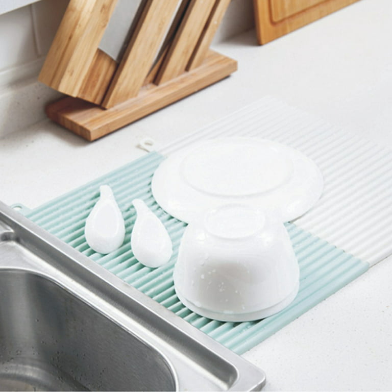 GORWARE Silicone Drying Mats for Kitchen Counter, Heat Resistant Washable Rubber  Drying Rack Mat for Dishes 