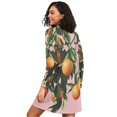 thumbnail image 2 of FORMRS Womens Long Sleeve Nightgowns Crew Neck Sleep Shirt Soft Pajamas Sizes S-3XL, Vibrant Oranges, 2 of 8