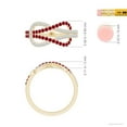thumbnail image 3 of ANGARA Natural Encrusted Ruby and Diamond Infinity Knot Ring in 14K Yellow Gold for Women (Size-1.3mm) | July Birthstone, Birthday, Anniversary, Jewelry Gift for Women | Natural Ruby Ring, 3 of 8