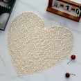 thumbnail image 6 of Joernso Hollow Heat Resistant Placemat Heart shaped Table Mat Anti Scalding Wear Resistant Material Mat for Home Dining Wedding Decoration, 6 of 7