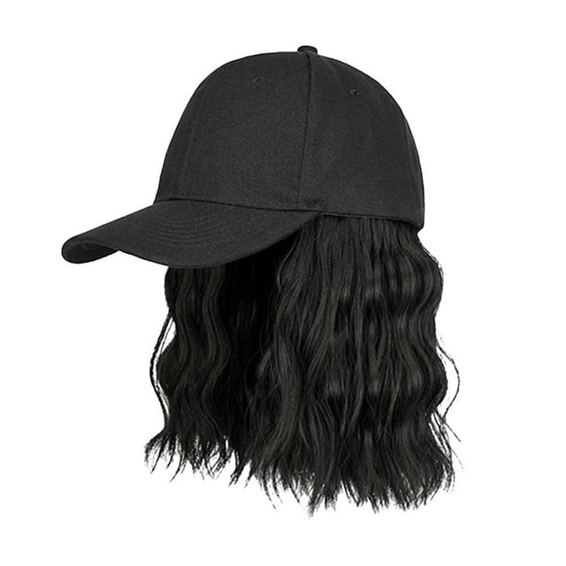 Chapeau Perruque Postiche avec Cheveux Courts Bouclés Lot P1