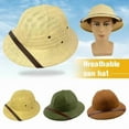 thumbnail image 3 of Parent-child Summer Straw Helmet Pith Sun Hats For Child Women Vietnam War Army Dome Hat Safari Jungle Miners British Cap, 3 of 22