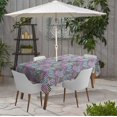 thumbnail image 2 of Vargottam Indoor/OutdoorTablecloth58x58 Inch SquareTablecloth with Umbrella Hole and Zip- Waterproof PatioTableCloths- TableCovers for Backyard RectangularTable- Multicolor2, 2 of 5