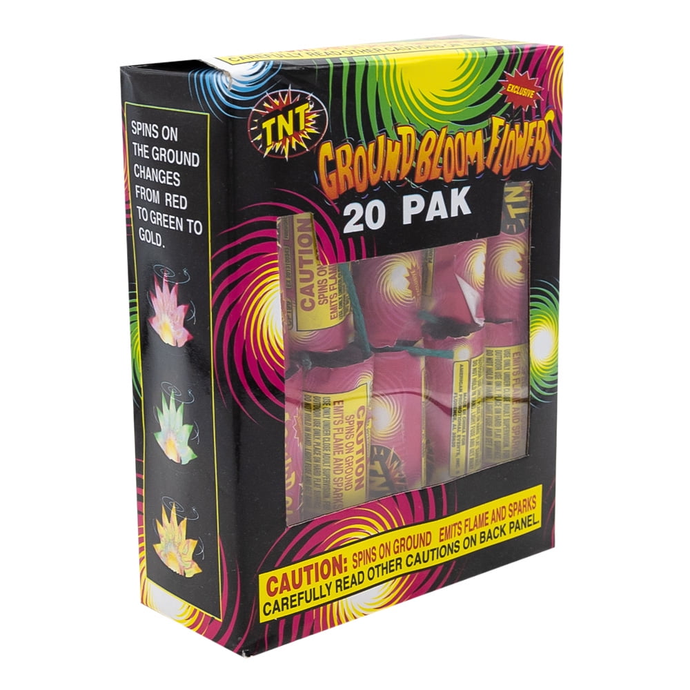 TNT Fireworks, Ground Bloom Flower, 20 Piece Value Pack, Ground