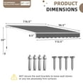 thumbnail image 7 of 9.8' x 7.8' Manual Retractable Awning, Patio Awnings Sunshade Shelter Cover with Crank Handle and Water-Resistant Polyester, Outdoor Canopy Sunsetter Awnings for Door, Window, Deck, Gray, 7 of 7