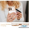 thumbnail image 5 of for iPhone 14 Pro Case 6.1 inch,Cute Curly Wave Frame Case with Love Heart Pattern,Luxury Plating Edge Full Camera Protection Shockproof Phone Case for Women Girls-White, 5 of 13
