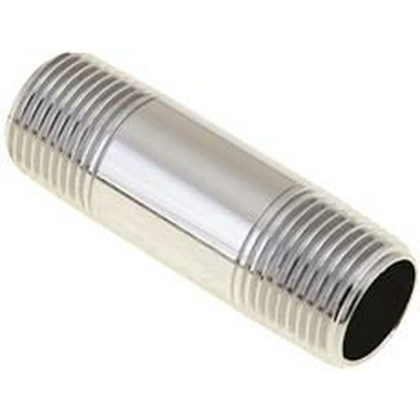 BRASS NIPPLE, 1/2" X 6", CHROME, LEAD FREE per 5 Each