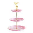 thumbnail image 2 of Soporte para cupcakes de 3 niveles, bandeja para servir frutas y snacks, multifuncional y decorativa. Oro rosa, 2 of 9