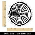 thumbnail image 2 of Hand Drawn Tree Rings Doodle Self-Inking Rubber Stamp Ink Stamper - Black Ink - Small 3/4 Inch, 2 of 7