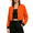 Orange, variant on CBASIHI Womens Cropped Bomber Jackets- Fall Lightweight Casual Long Sleeve Hiking Traveling Waterproof Windbreaker Jackets Orange Size M
