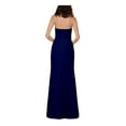 thumbnail image 2 of BETSY & ADAM Womens Navy Ruffled Sleeveless Strapless Full-Length Evening Fit + Flare Dress 2, 2 of 3