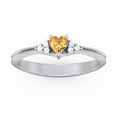 thumbnail image 2 of Birthstone Heart Ring with Shoulder Accents - Citrine (November), 2 of 4