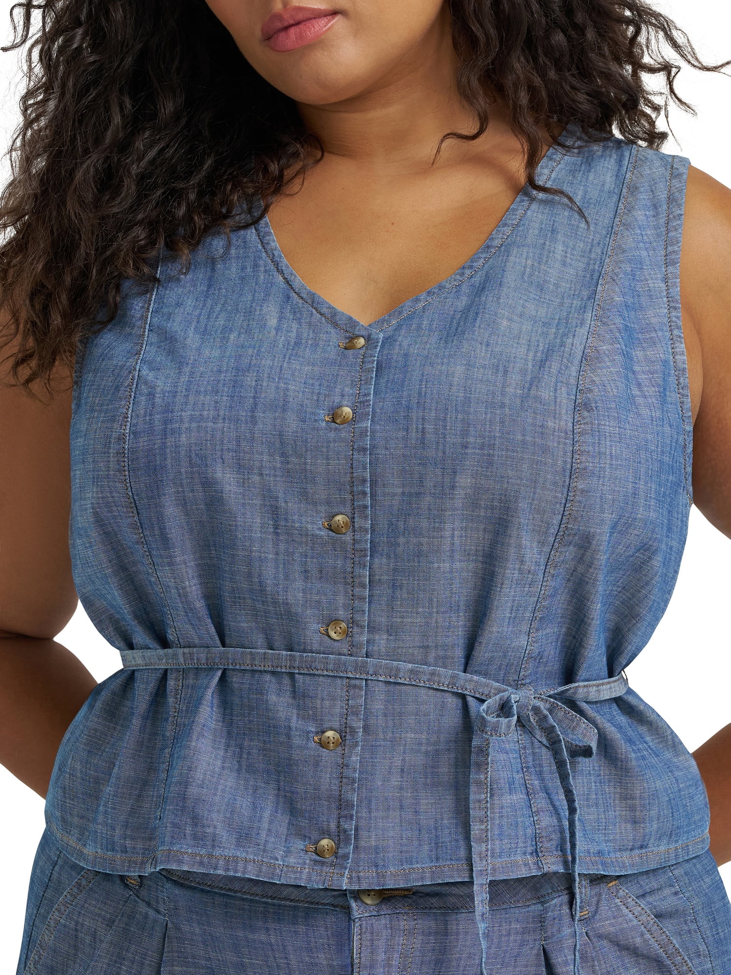 Lee® Women's Plus Heritage Sleeveless Tie Vest, Sizes 0X-4X