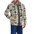 thumbnail image 2 of Wukai Armadillo Print Men's Zip-Up Hoodie,Fleece Full-Zip Hoodie for Men, Hooded Sweatshirt-X-Large, 2 of 5