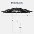 thumbnail image 3 of Best Choice Products 10ft 3-Tier Patio Umbrella White Pole, Outdoor Market Umbrella Steel Pole - Black, 3 of 8