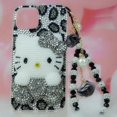 thumbnail image 4 of Funda protectora con diamantes de imitación para iPhone 14, 13 Pro Max, Xs, 8 plus, 7 dibujos animados, Hello Kitty 11, 15, 12, mujer, 4 of 4