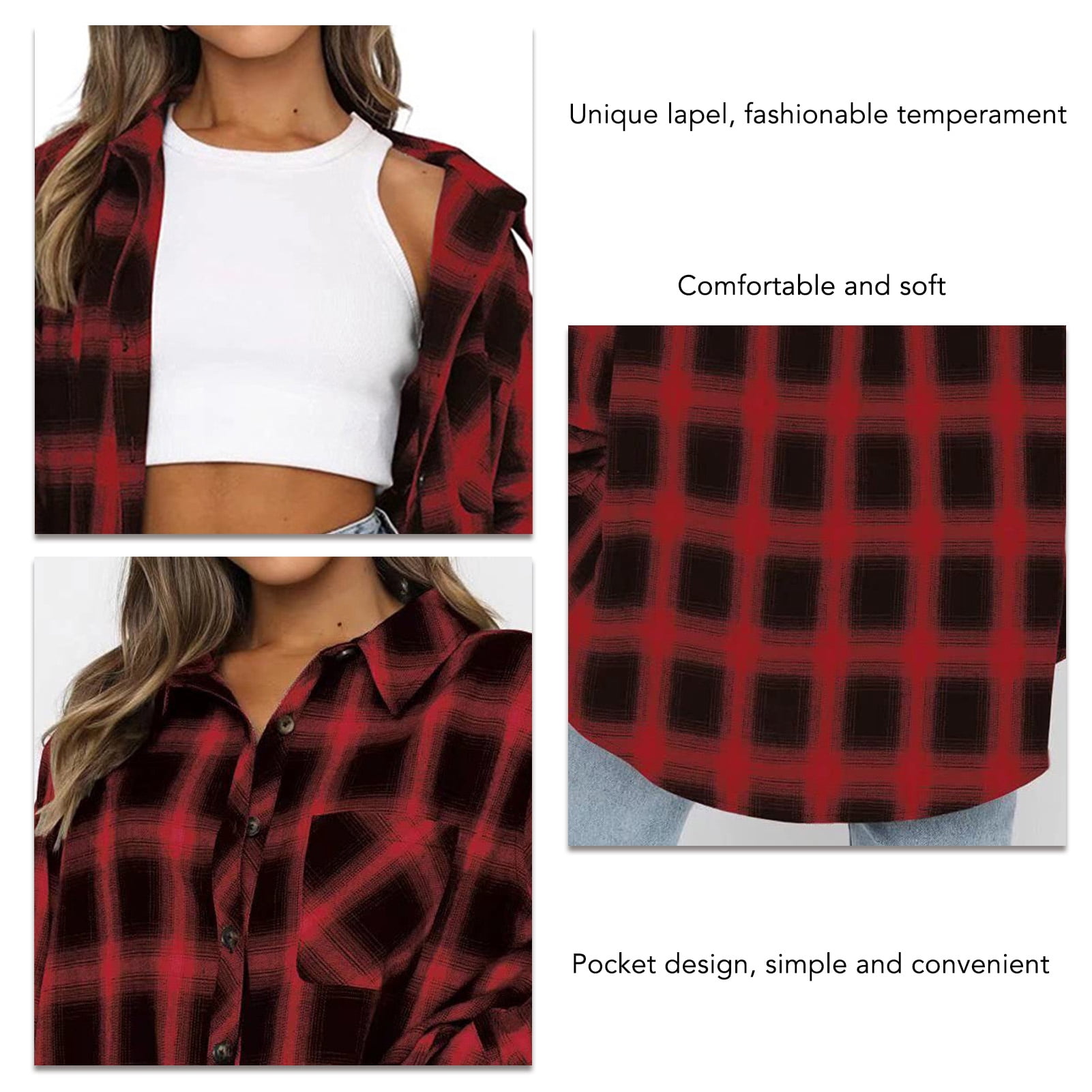 Chemise à Carreaux Décontractée Pour Femme - Marque A New Day - Taille M - Occasion