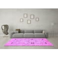 thumbnail image 3 of Ahgly Company Indoor Round Oriental Purple Traditional Area Rugs, 8' Round, 3 of 4