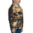 thumbnail image 3 of Sigee Grim Coffee Skull for Boys and Girls Youth Hoodie Kids Clothes Boys' Fashion Sweatshirts-Medium, 3 of 6