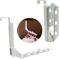 thumbnail image 1 of 2 Pcs Door Hanger Foldable Clothes Drying Rack - Door Clothes Rail, Modern And Space-saving Folding Function, Load Capacity 5 Kg, For Balcony Wardrobes Bedrooms, White, 1 of 5