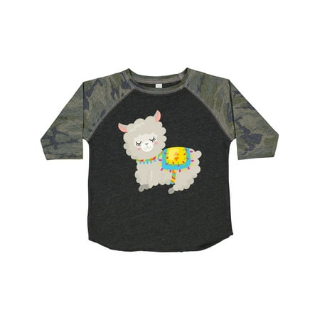 

Inktastic Cute Llama with Colorful Blanket Gift Toddler Boy or Toddler Girl T-Shirt