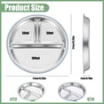 thumbnail image 2 of AOWOO 2-Pack Stainless Steel Baby Plates with Suction, 8.26” Divided Toddler Plate, BPA-Free Stainless Steel Kids Plates for Dishwasher Safe, Non-Slip Silicone Base, Detachable Design (Blue, Green), 2 of 8