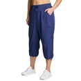 thumbnail image 3 of RBX Active Women's Plus Size Relaxed Lightweight Woven Cargo Capri Pant, 3 of 5