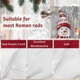 thumbnail image 7 of Christmas Snowman Valances for Windows, 42 x 18in, White Gold Snowflake Branch Bird Gray Rod Pocket Kitchen Valance Curtain Light Filtering Window Treatments for Living Room Bedroom, 1 Panel, 7 of 7