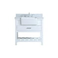 thumbnail image 3 of Elegant Decor Clement 36" MDF Single Bathroom Vanity with Backsplash in White, 3 of 8