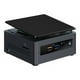 Intel Next Unit of Computing Kit NUC7CJYH - Barebone - mini PC - 1 x Céléron J4005 / 2 GHz - RAM 0 GB - UHD Graphiques 600 - Gigabit Ethernet WLAN: - 802.11a/b/g/n/ac, Bluetooth 5.0 – image 2 sur 3