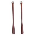 thumbnail image 1 of Extra Long Wooden Shoehorns 2PCS For Daily Use Brown Lifting Shoes, 1 of 1