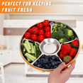 thumbnail image 4 of Veggie Tray with Lid and Dip,Divided Serving Tray with Lid Snack Tray with Lid for Platter,Relish Fruit Tray, 4 of 6