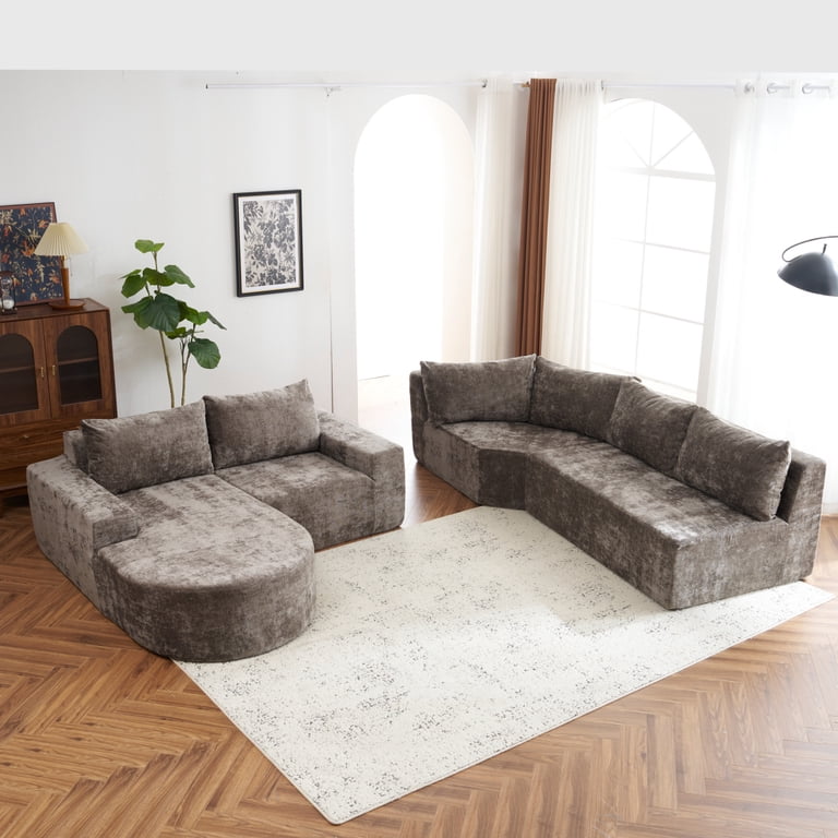Chenille U-shape Sofa Oprisen Modular Sectional Sofa - Cloud Couch