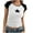White, variant on Kaemgyyd Going out Tops for Women Colorblock Short Sleeve Star T Shirts Crew Neck Slim Fitted Basic Tee Casual Cropped Streetwear