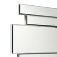 thumbnail image 2 of Rectangular Silver Multipaneled Zigzags Beveled Wall Mirror, 2 of 12