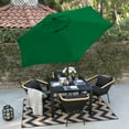 thumbnail image 2 of Astella 9' Steel Market Umbrella With Push Tilt in Polyester Hunter Green, 2 of 11