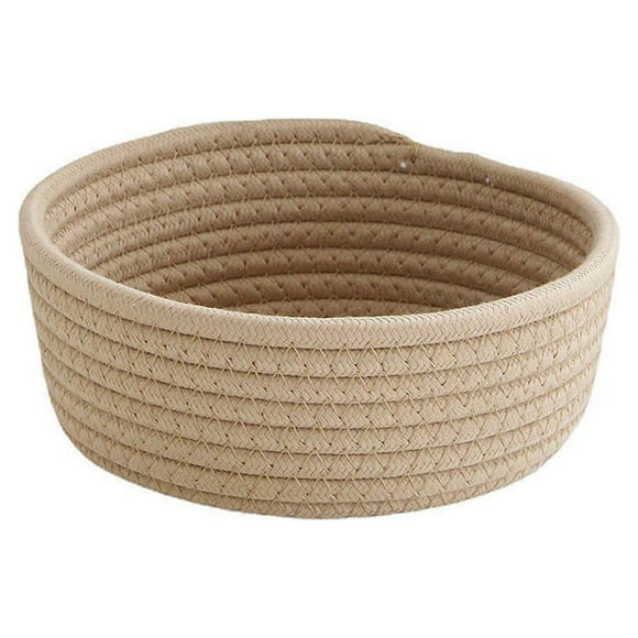 Nordic Cotton Rope Storage Baskets Useful Nordic Storage Woven Desktop Sundries Organizer Box Food Kids Toys Key Baby Laundry Hamper Khaki