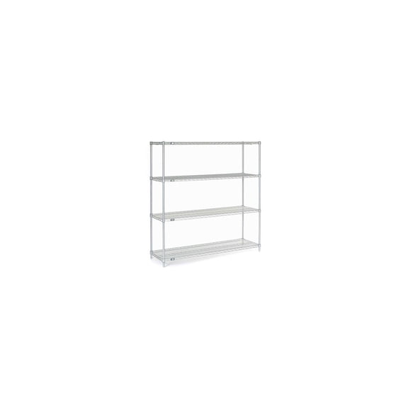 Nexel Industries 18606EP Epoxy 18 x 60 x 63 in. Starter Shelf Unit- Silver