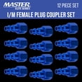 thumbnail image 2 of Masterpro, Aluminum Blue Industrial I/M Type Plug Air Tool Fittings 1/4" NPT 12 Pieces, 2 of 5