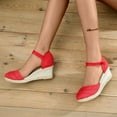 thumbnail image 4 of HAOTAGS Casual Walking Sandals for Ladies Platform Summer Wedge Sandals Red Size 8.5, 4 of 7