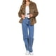 thumbnail image 2 of Abrigos de piel sintética INSPIRE CHIC para mujer, chaqueta de forro polar con solapa y botones, exterior XL marrón, 2 of 6