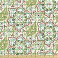 thumbnail image 2 of Ambesonne Spring Fabric by the Yard Upholstery, Flowers Ladybugs Leaves Art, 2 Yards, Pale Ruby Khaki Teal, 2 of 5
