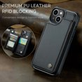 thumbnail image 6 of Feishell for iPhone 13 Case with Card Holder, Wallet Case for Women Men with RFID Blocking, Durable PU Leather Kickstand Magnetic Clasp Shockproof Phone Case,Black, 6 of 9