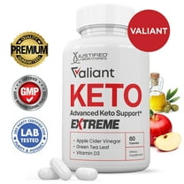 Valiant Keto ACV Extreme Pills 1675mg Alternative to Gummies Dietary Supplement 60 Capsules