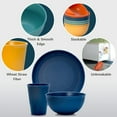 thumbnail image 4 of AMERTEER [Reusable Tableware] 24 Unbreakable Reusable Plastic Plates And Cups Set  8 Person Wheat Straw Tableware Set | Dishwasher Microwave Safety Tableware Set - Suitable for Camping  R, 4 of 7