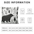 thumbnail image 5 of ONETECH  Woodland Bears Pillow Case Rustic Mountain Grizzly Bear Home Decor Cushion Covers for Couch Bedroom Sofa Living Room Bed Chair Standard Black White, 5 of 5