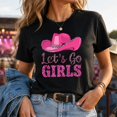 thumbnail image 2 of Western Pink Cowgirl Hat Graphic T-Shirt, Unisex Classic Fit Tee, 2 of 9